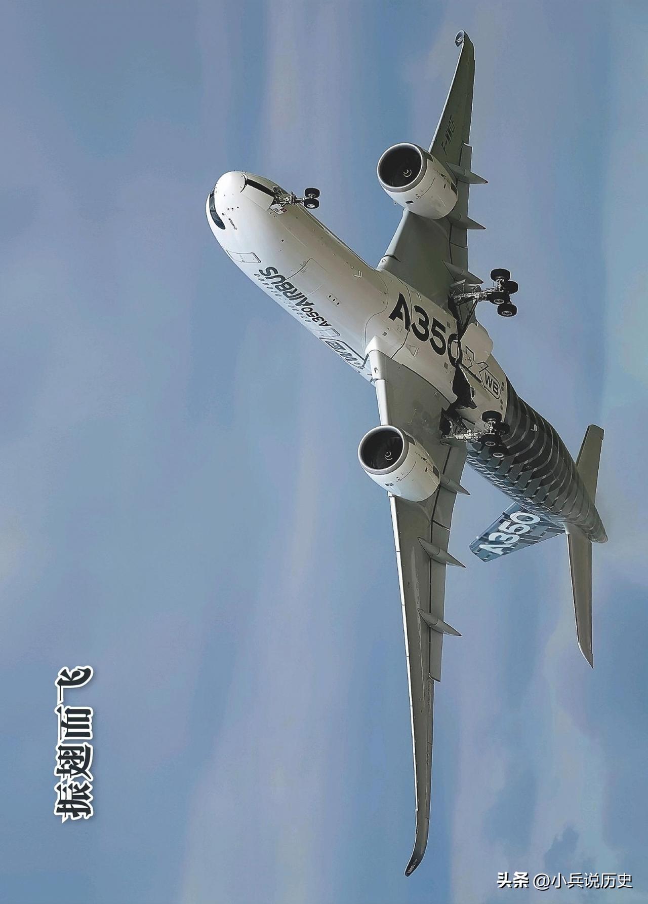 振翅而飞
柏林航展上，空客A350双发宽体客机演示了近乎垂直的大角度爬升能力