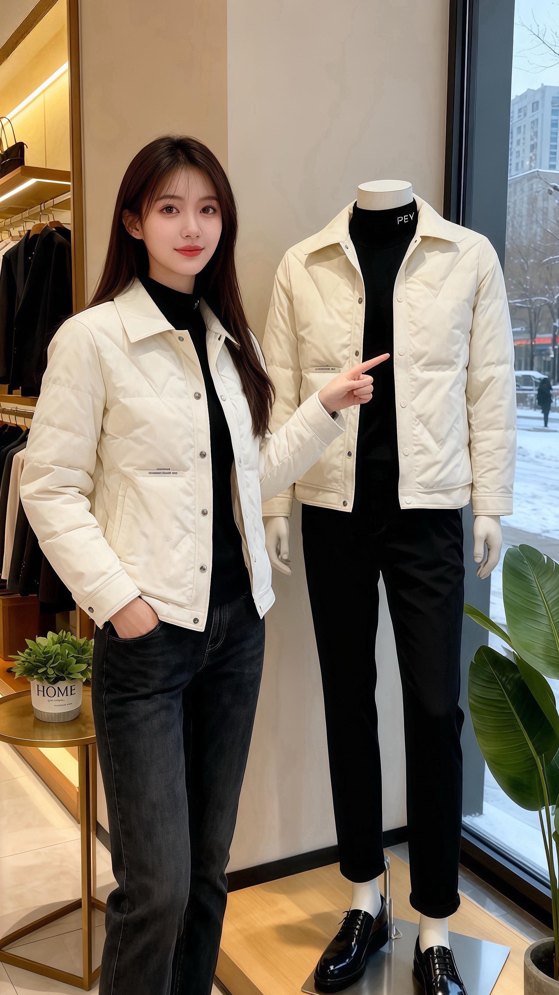 冬雪与米白棉服  落雪沾在橱窗玻璃上时，许妍正抱杯热拿铁坐在咖啡馆里。...