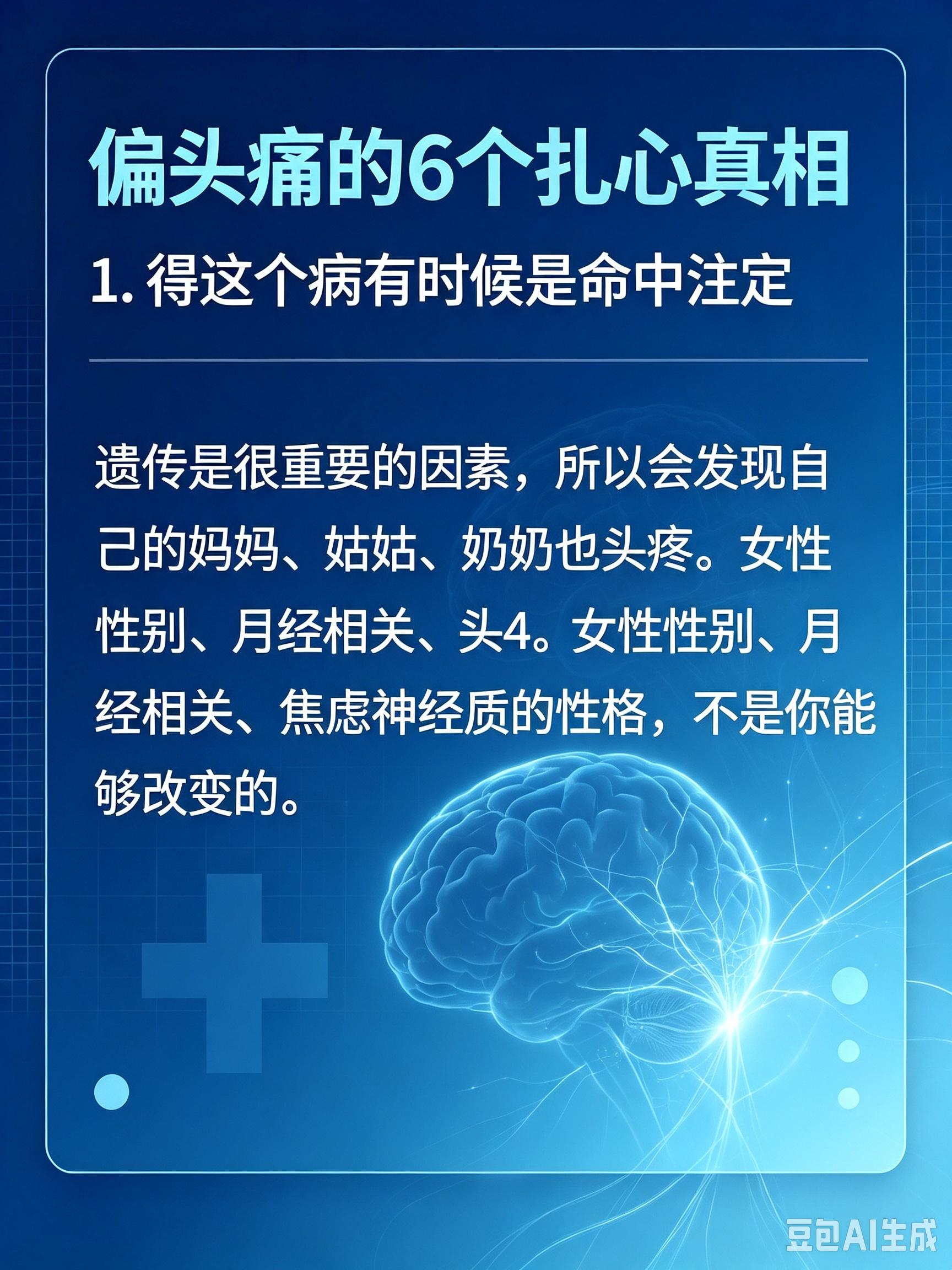 正确认识偏头痛。这些无奈和误解，你有吗