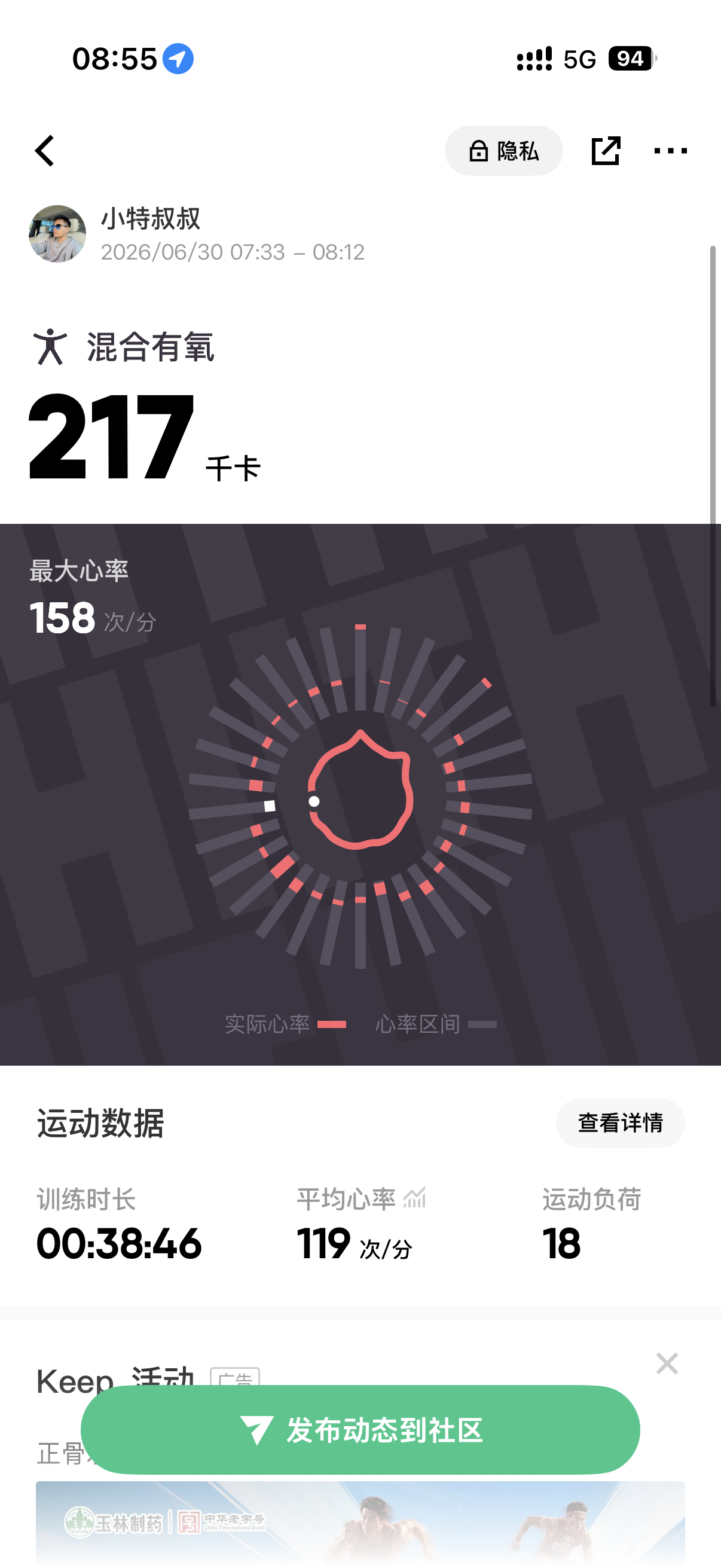 因为图 1，所以图 2 一早起来，发现这酒店健身房 9 点才开门，在房间里有氧跳