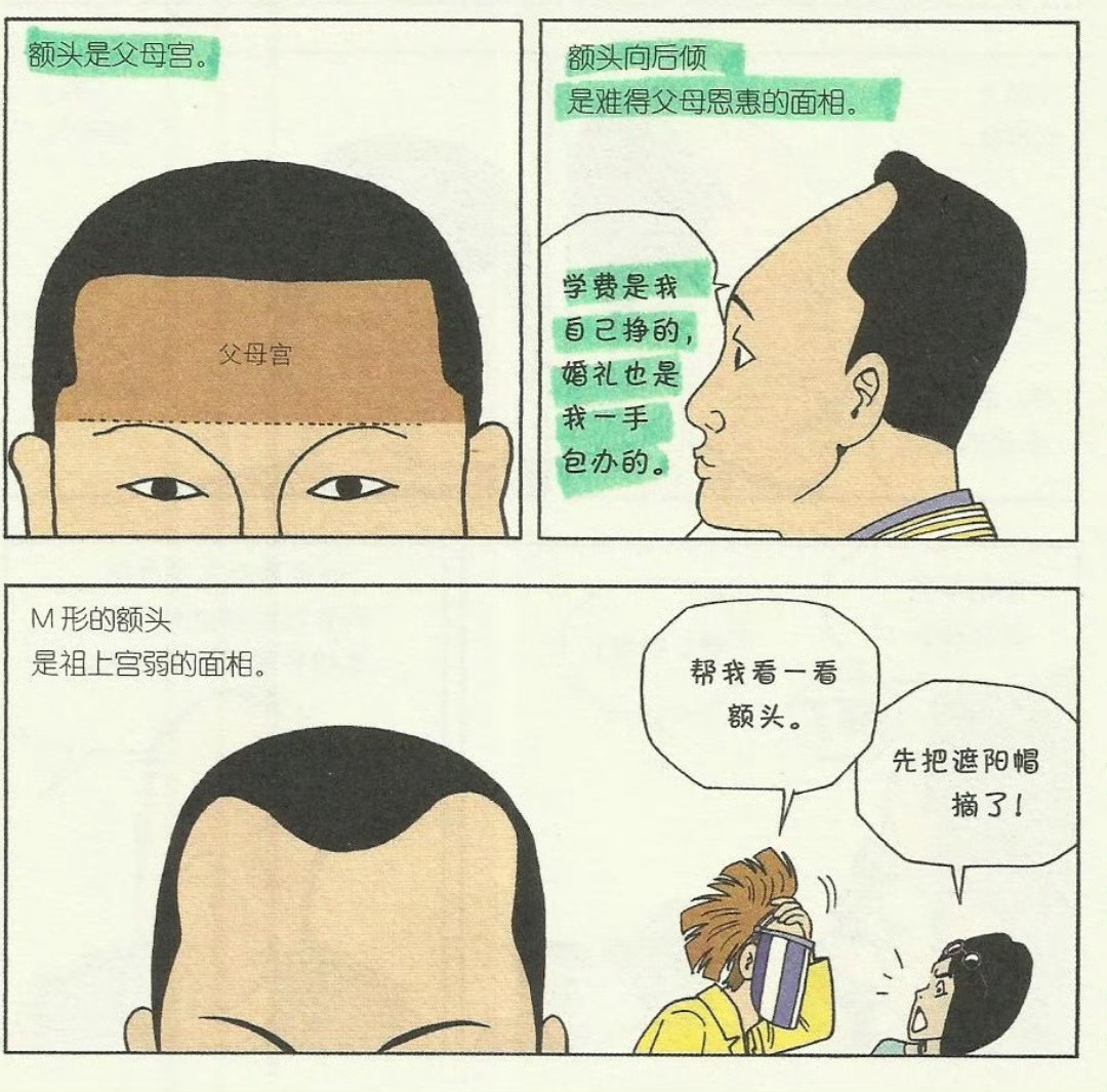 面相这玩意，自己的爸妈或祖辈是大有责任的。因为额头上有父母宫。为了家族的荣光，轮