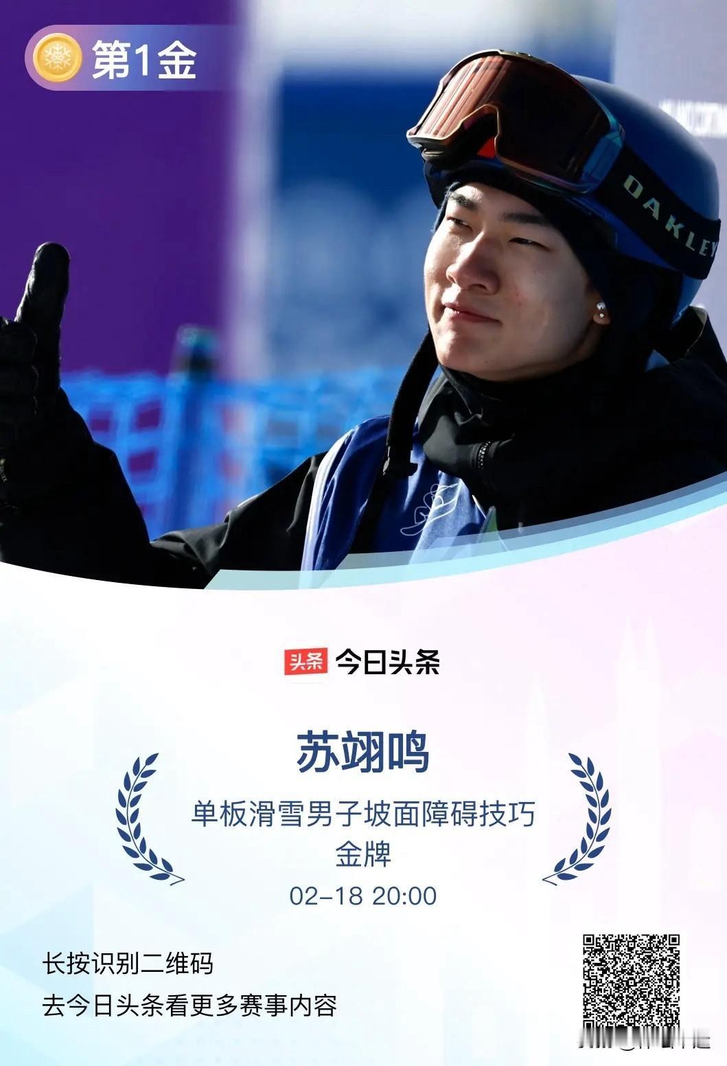 🔥🔥祝苏翊鸣22岁生日快乐！

米兰冬奥会单板滑雪坡面障碍技巧决赛，他的表现