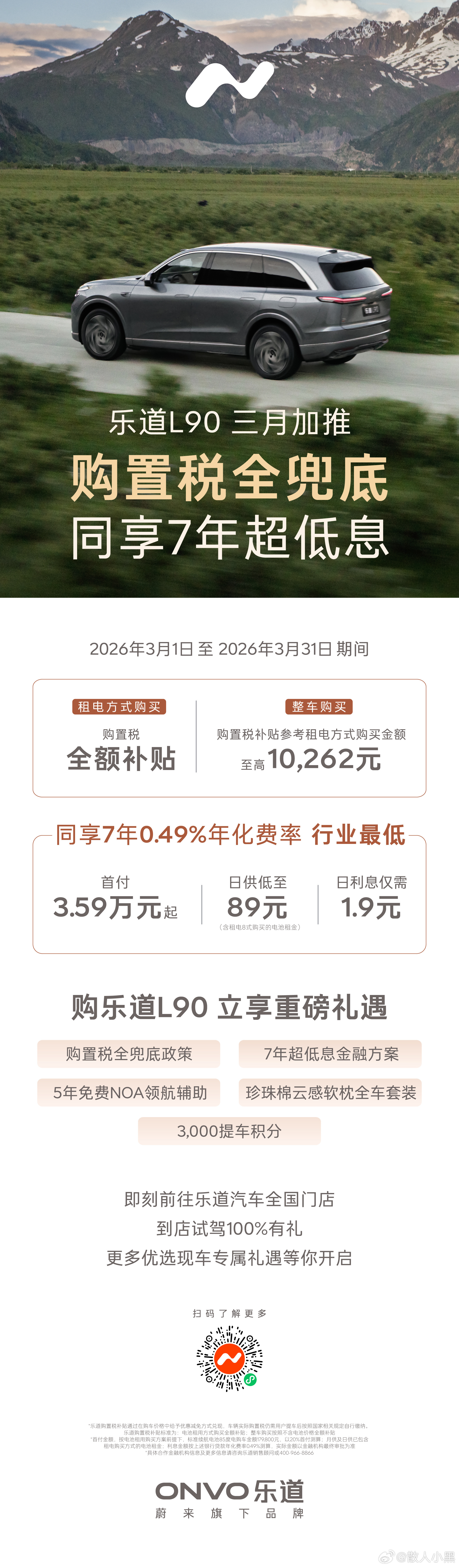 乐道3月又推出王炸购车政策，汽车行业太卷了！真羡慕后买的车主们！⭐️电池租用方式