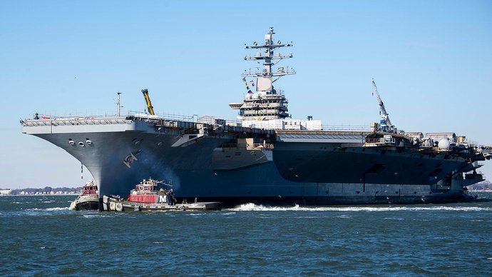 飞扬军事 美国海军新闻发言人确认，本周二正在弗吉尼亚州诺福克海军造船厂内进行例行