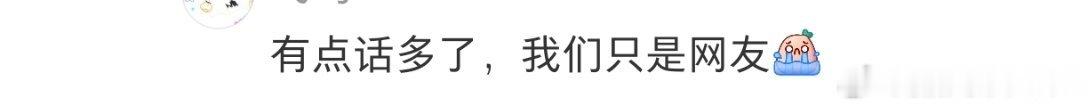 你有点话多了我们只是网友 