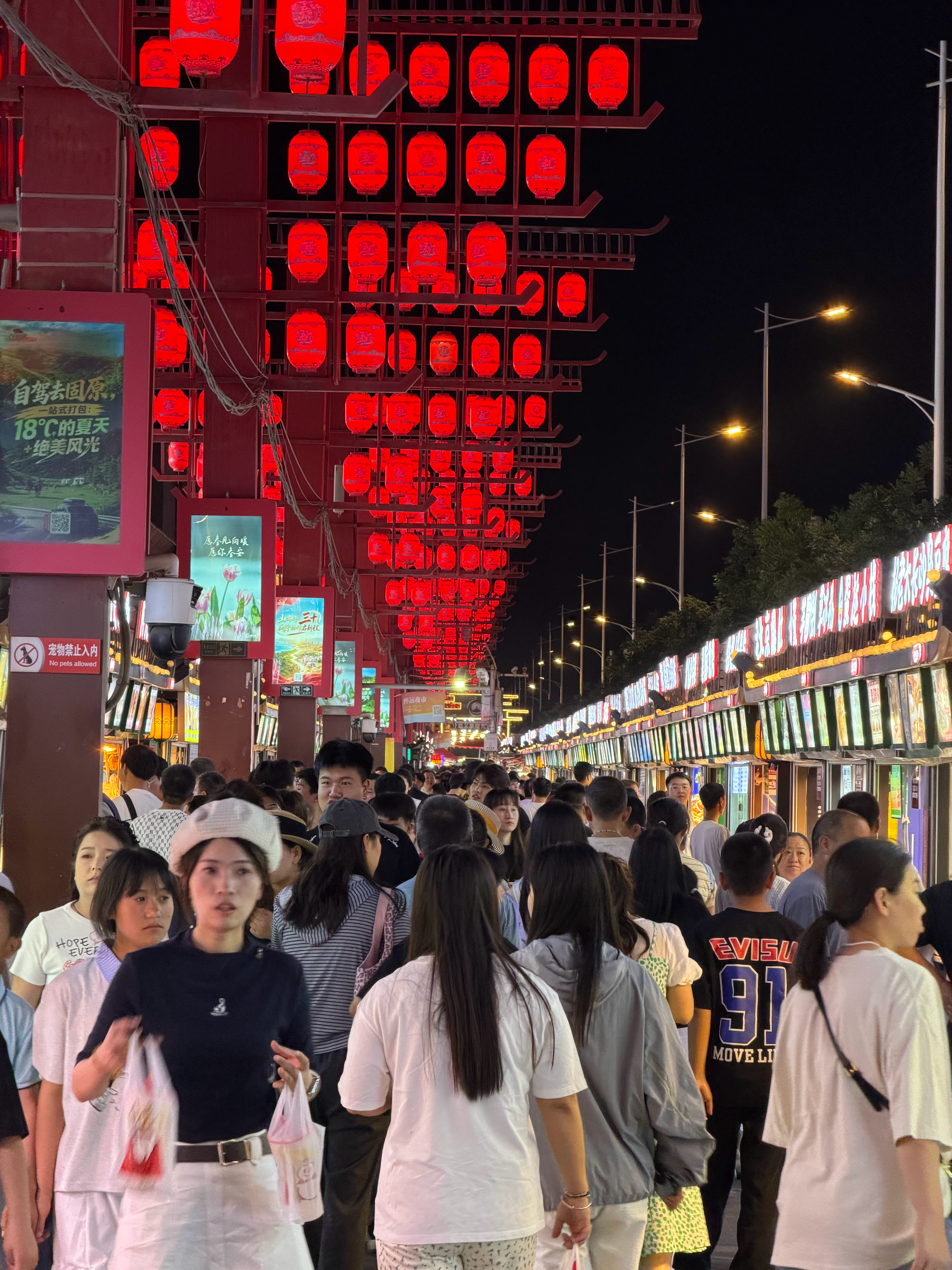 宁夏银川的这个怀远夜市，应该是我逛过的，人最多的夜市，没有之一 银川·怀远观光夜