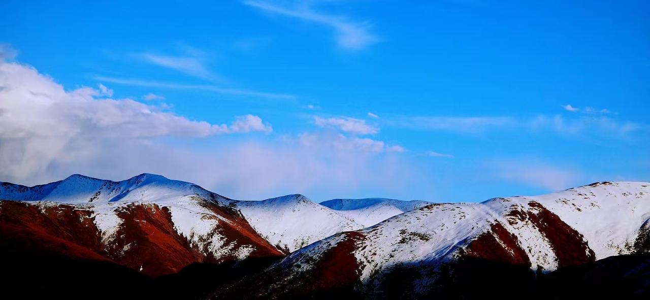 甘孜旅游自驾318游圣洁甘孜新龙的云在草原“放牧”☁️
溪流绕着草甸蹦跳，雪山趴