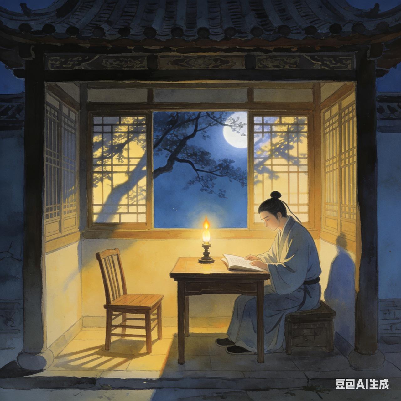 桐城书生林安，夜宿古寺，挑灯夜读。忽闻窗外簌簌有声，举目见菩提树下立一女子，体态