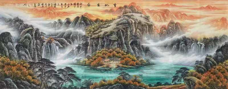 泰山
风过十八盘 ，吹醒松涛几千年
云封南天门， 藏着多少仙凡的缘
挑山工的扁担