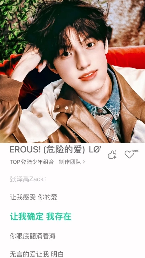 张泽禹 最少的part最出彩  于登陆少年新歌中，张泽禹以少博多，以精彩演绎于有