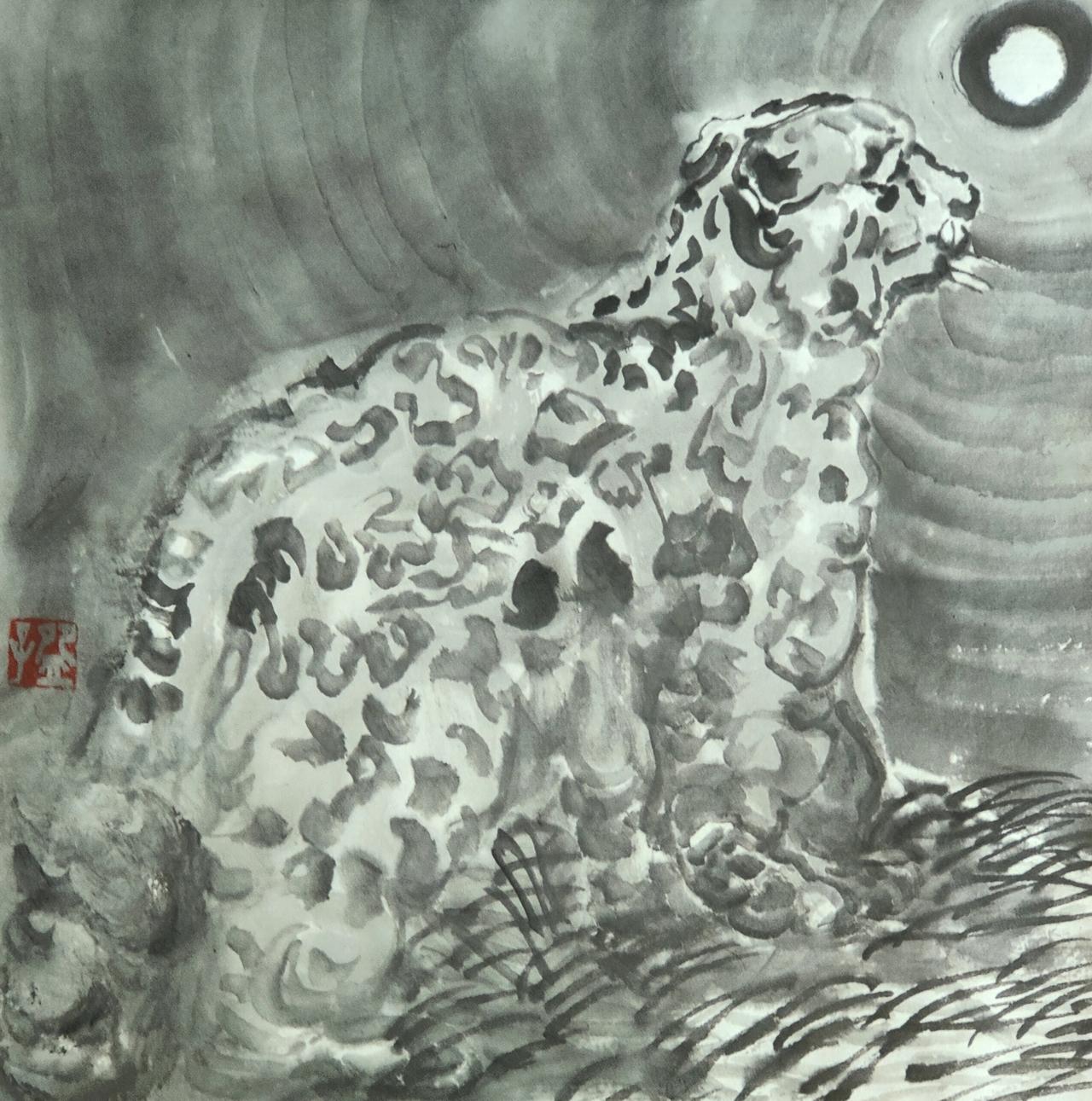 碗子的纸片水墨