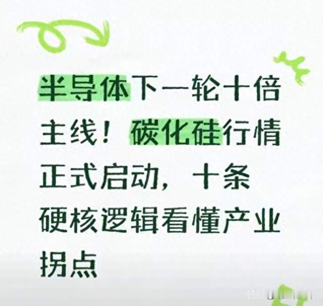 半导体下一轮十倍主线！碳化硅行情正式启动，十条看懂产业拐点