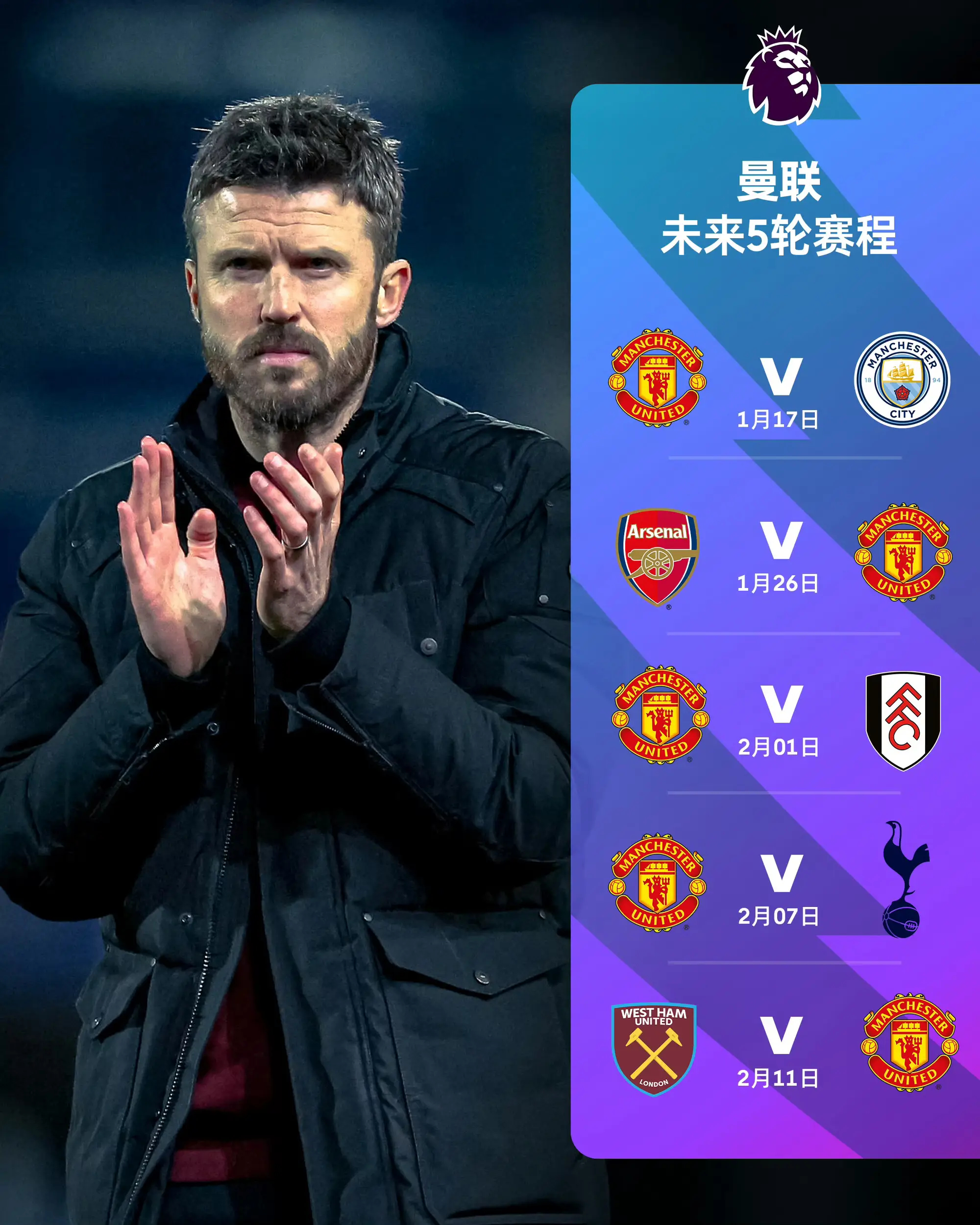 曼联未来5场赛程，你认为会拿多少分数？ 