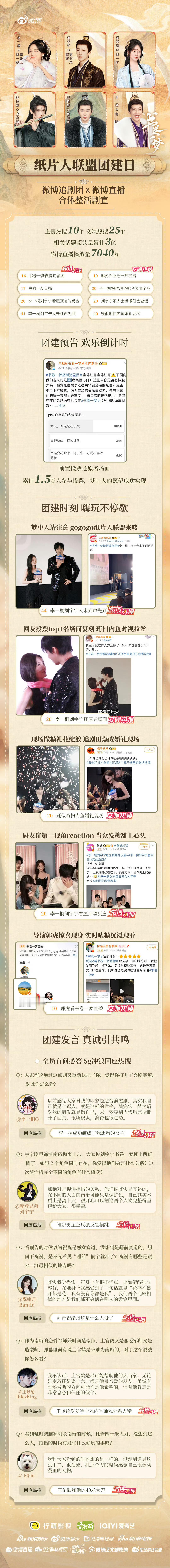 刘宇宁与李一桐早就该合体团建，《书卷一梦》里都要结婚同床了，感情还没递进一点儿，