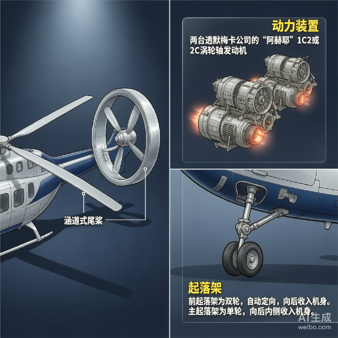 军事ai新视野 AS565“黑豹”通用直升机［法］机长：13.68米主旋翼直径：