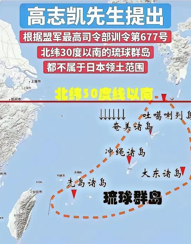 日本真正的死穴就是琉球群岛。

当高志凯先生划出北纬30度线之际，实际上就相当于
