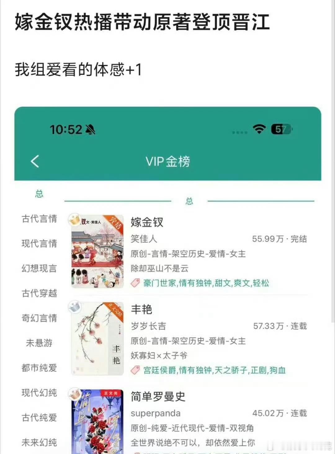 田曦薇嫁金钗带动原著登顶嫁金钗原著小说登顶 田曦薇真的把嫁金钗演破圈了，很多人都