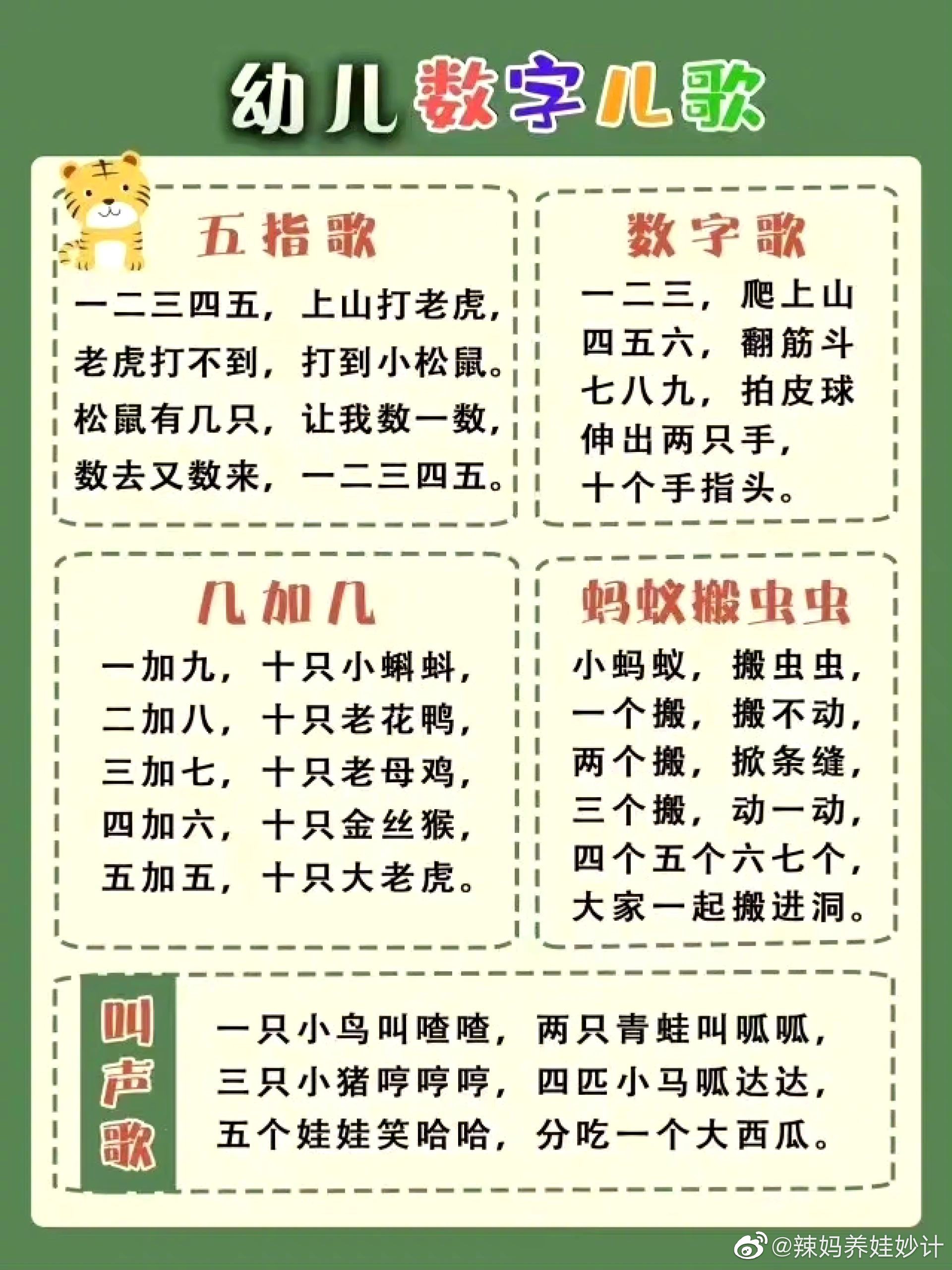 数字启蒙儿歌，让孩子爱上数学。 