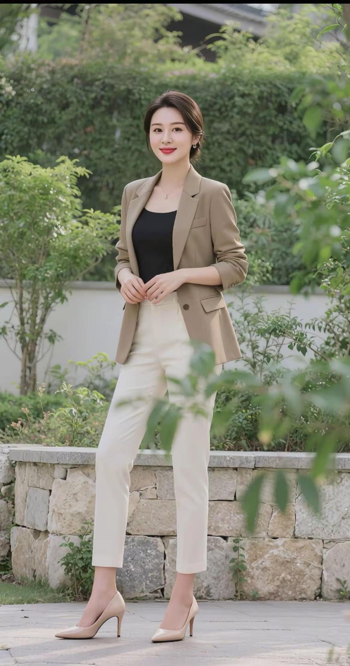 绿树掩映下，佳人立芳庭。记录生活，分享生活