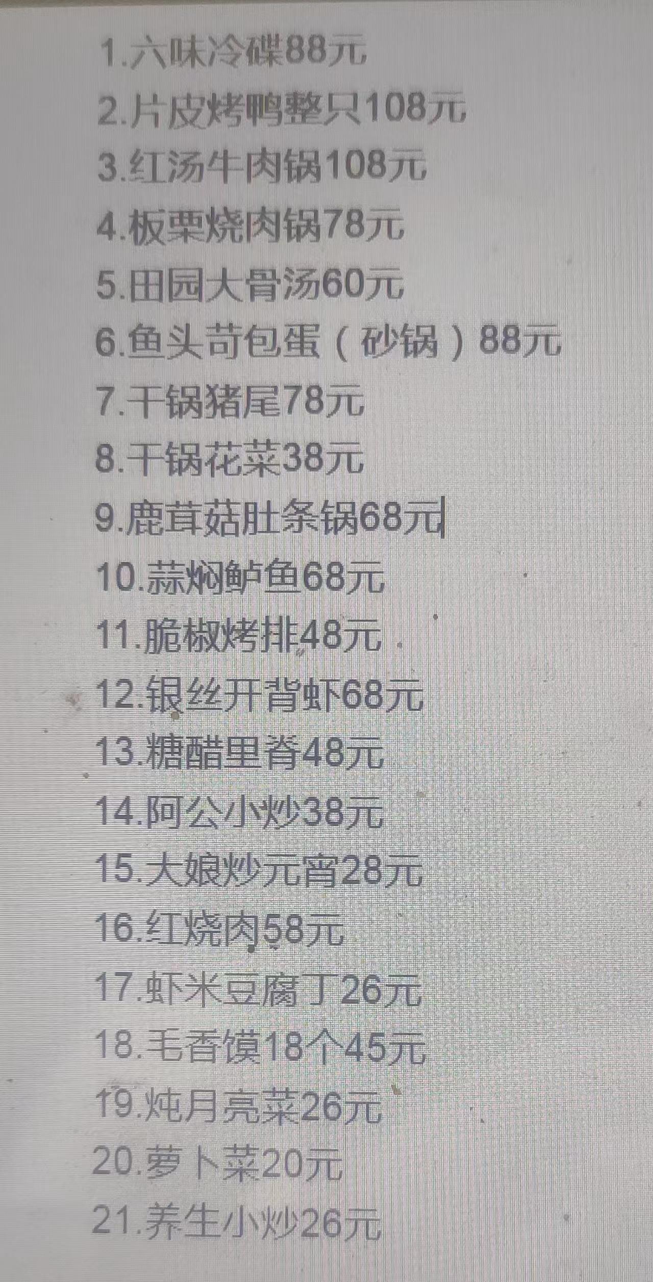 #记录我的9月生活#
多年不见的好友即将来访，于是在饭店预订了以下菜肴，大家觉得