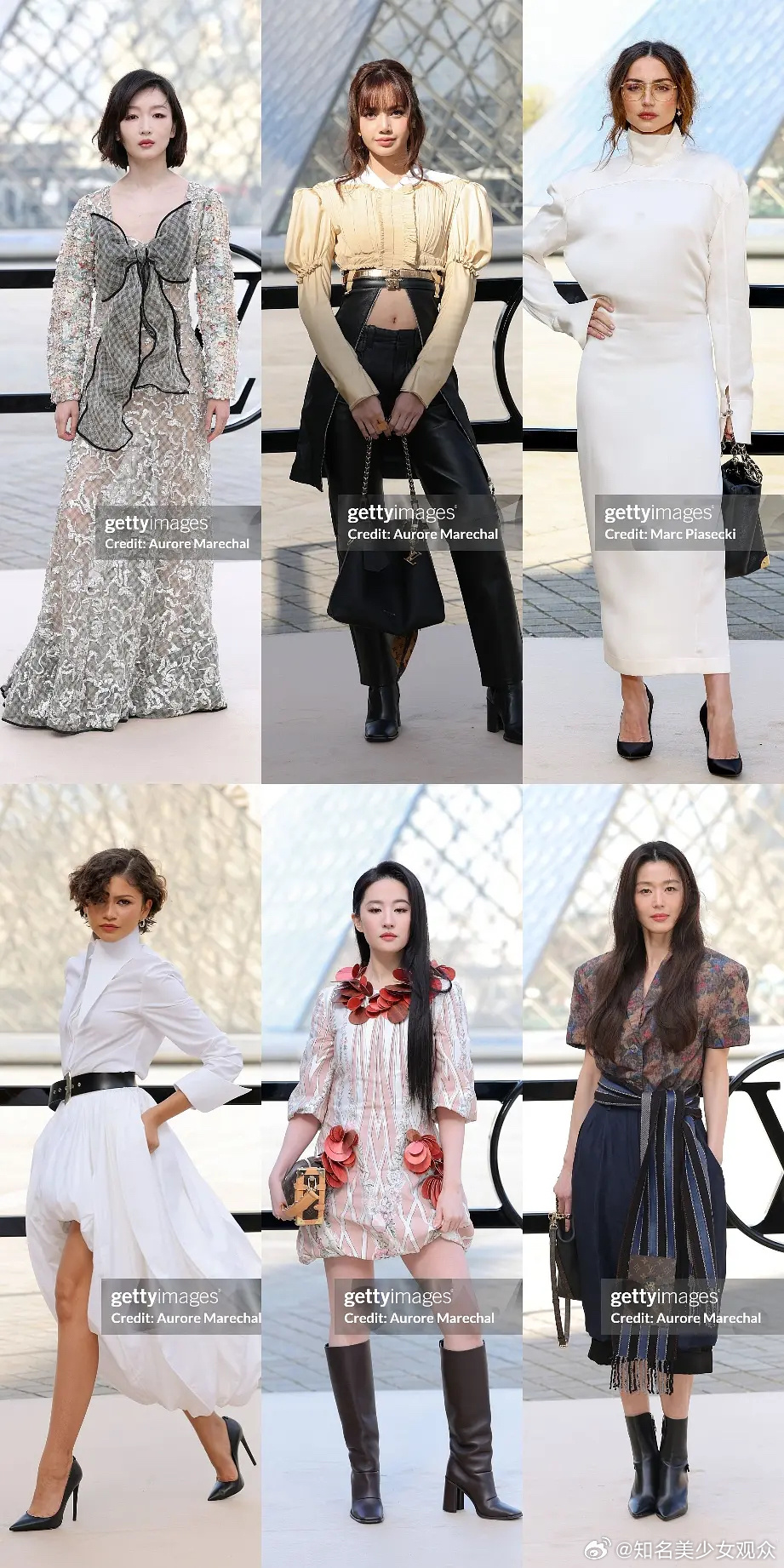 LV大秀各国女星状态（生图），感觉刘亦菲、周冬雨没摆好 