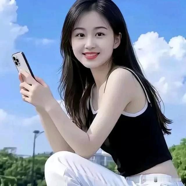 阳光女孩，微笑自拍，户外时光少女感微笑女孩 自然美少女自拍 气质女孩自拍 阳光少