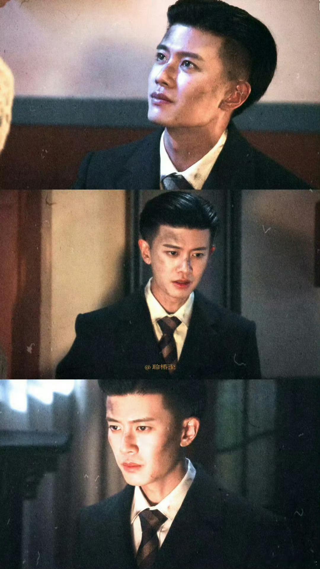 任嘉伦老辈审美周正脸任嘉伦这张周正的脸和一身西装三件套，演《风与潮》里的何贤太对