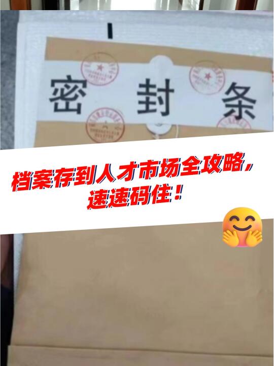 档案存到人才市场全攻略，速速码住！👀