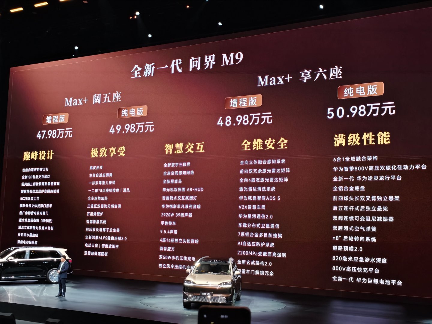 闪现深圳，见到于和伟了！他是新款问界M9的品牌大使，先说价格，全新问界M9售价4