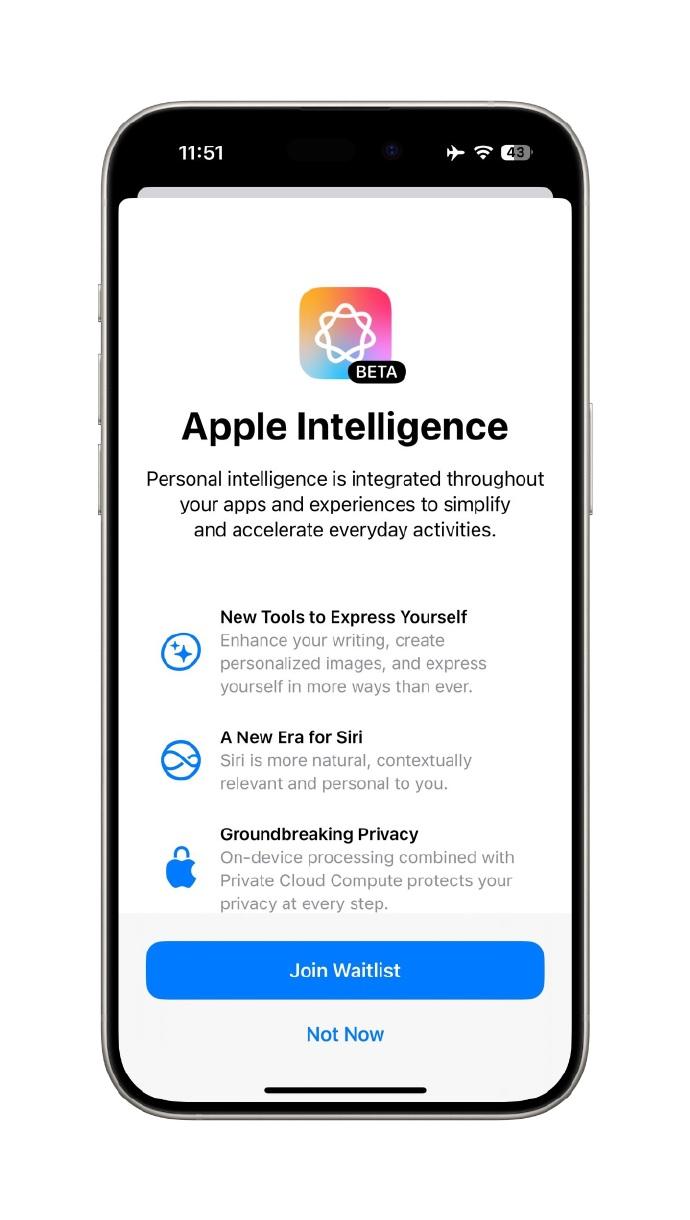苹果发布IOS18.1测试版之后，港版的Iphone15Pro/ProMax率先