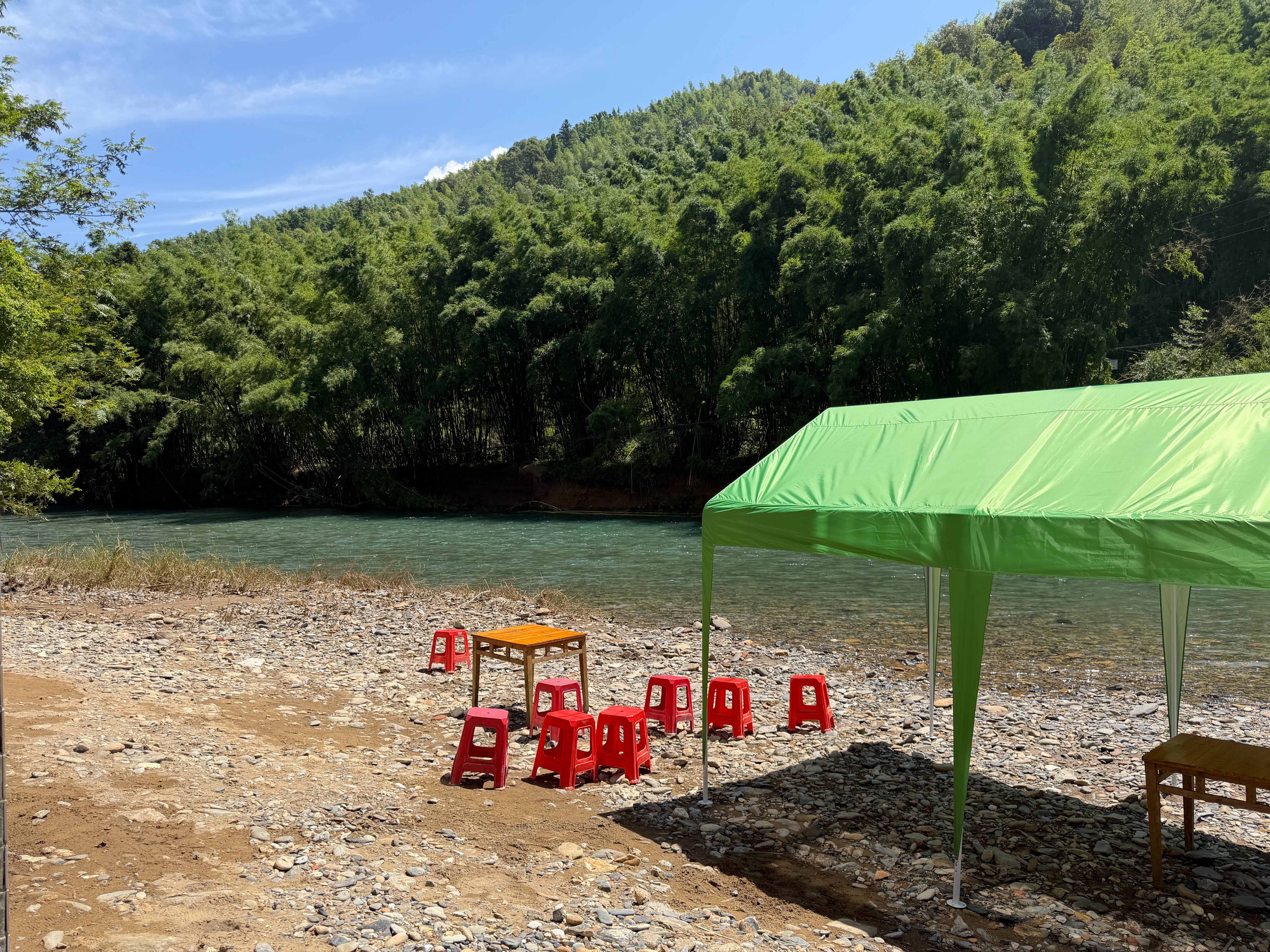 今天来山里避暑山里的空气都是甜的 