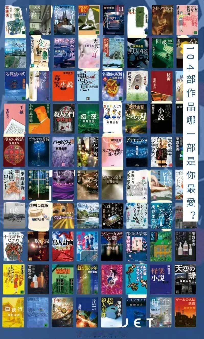 东野圭吾去世东野圭吾代表作 《假面饭店系列》、《神探伽利略系列》、《魔女系列》、