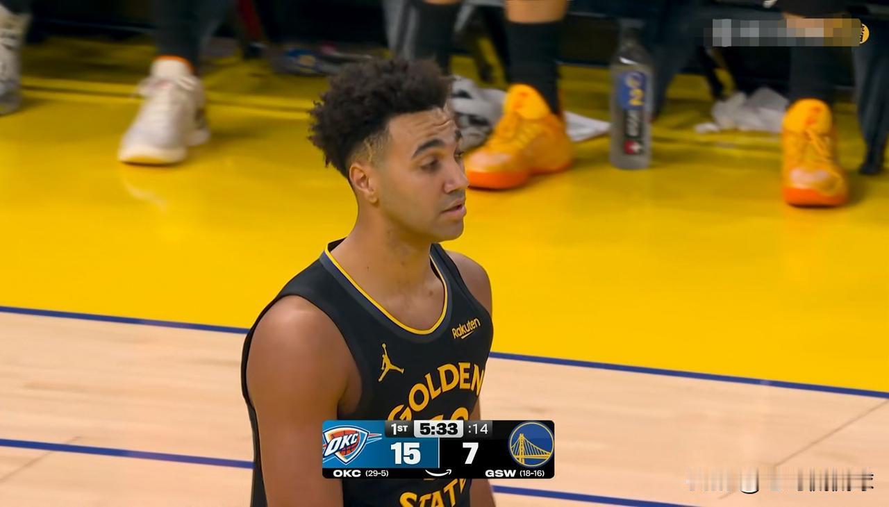 勇士中锋TJD的终结效率真是太低了！在今天勇士主场以94：131惨败于雷霆的比赛