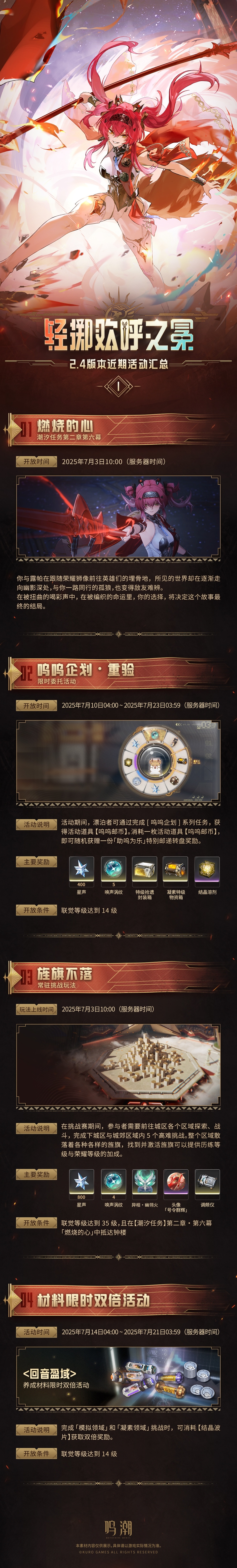 鸣潮[超话] 鸣潮露帕 鸣潮2.4版本 鸣潮 是谁2.4上半刷完就一直苦苦等待下