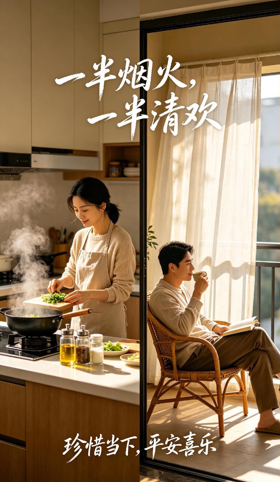 人这一生，不过是一半烟火，一半清欢。日子不用过得太拥挤，也不必强求事事圆满。我们