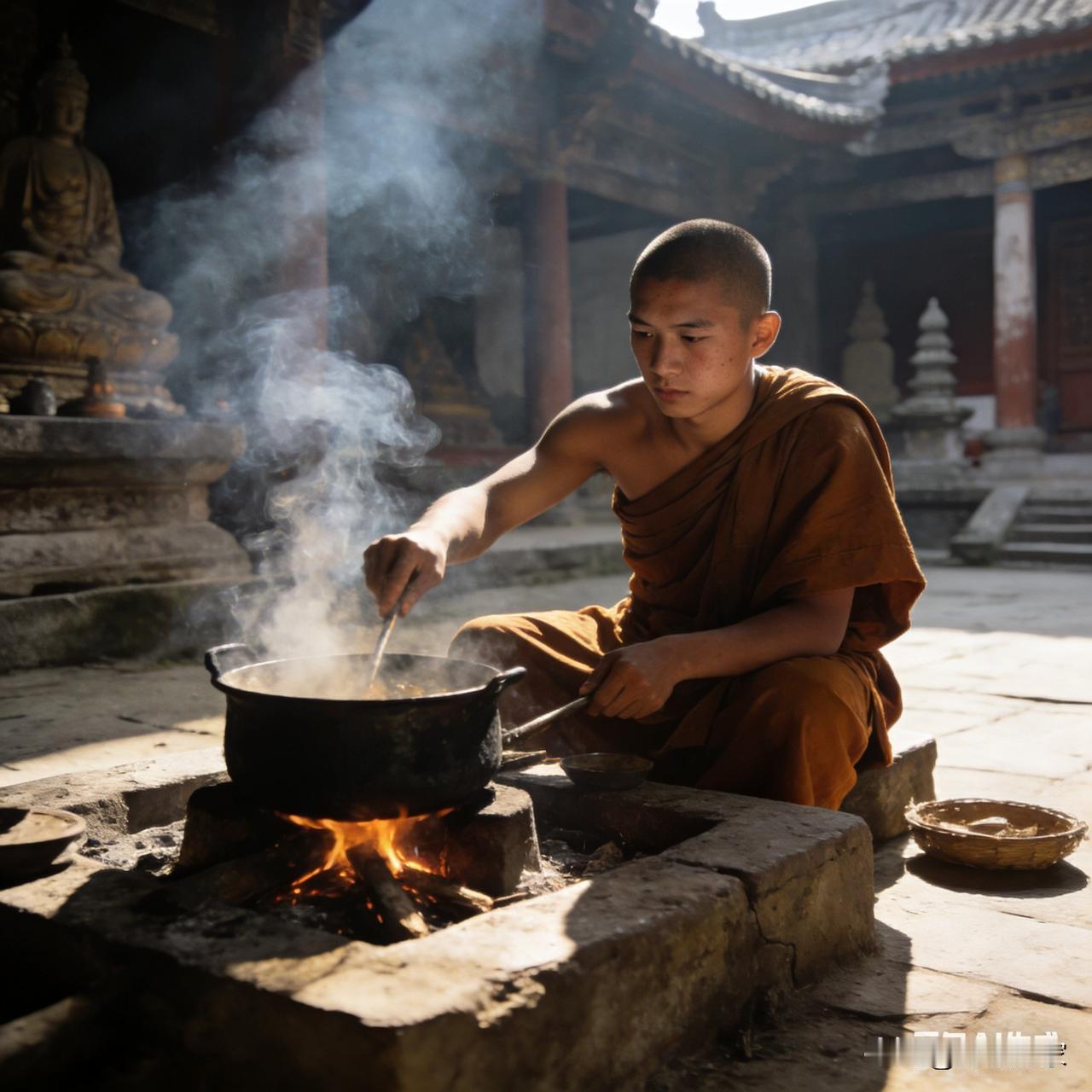明朝末年的一天，一群清兵闯入霍山的莲花寺，怀疑有一位明朝皇子逃入寺中。
  经过
