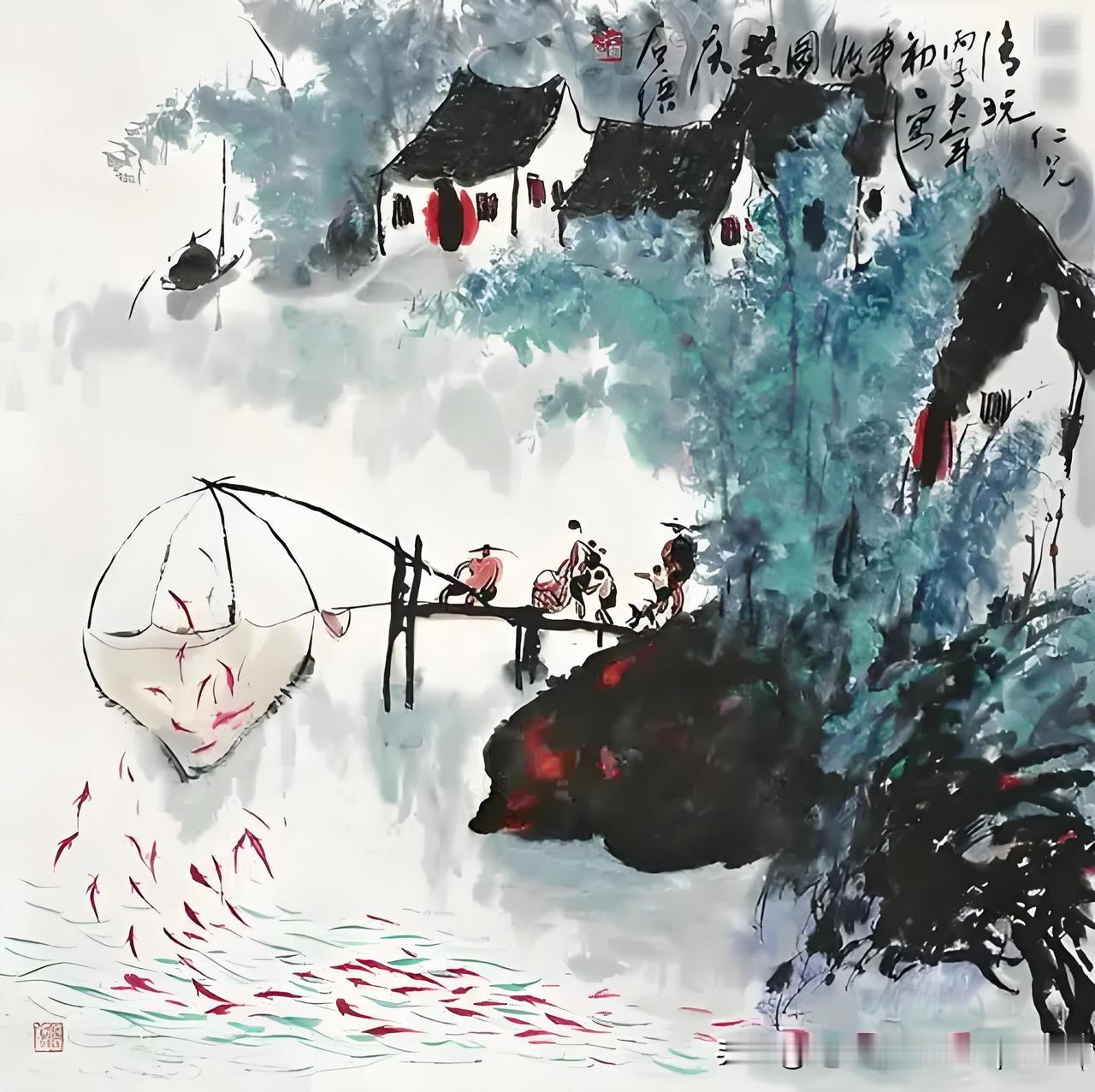 《夏日村居杂感·其一》
——清·蔡碧吟
榕阴叠叠竹萧萧，
出水秧针绿意饶。
几簇