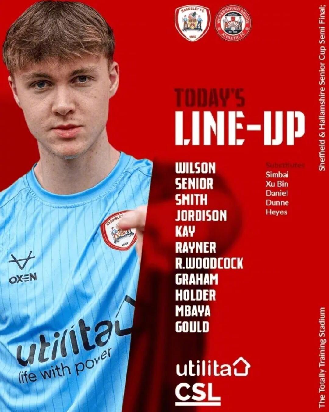 在今天凌晨的谢菲尔德与哈勒姆郡足协杯半决赛中，巴恩斯利U21于点球大战中不敌英格