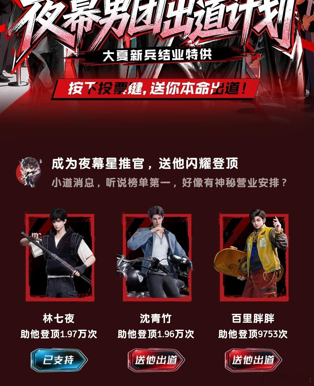 林七夜林七夜1005生日快乐 腾讯出道投票记得投呀～os：一天可以多号投～ 此条