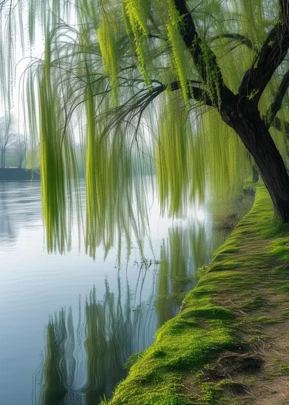 早行咏柳（三首）
（一）
梅香十里引知心，绿点枝头蕴韵深。
再借东风梳秀缕，轻丝