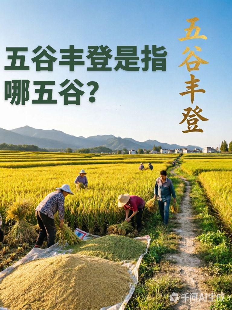 主流有两种说法，日常最常用：
 
1. 现在通用版：稻、黍、稷、麦、菽
- 稻：