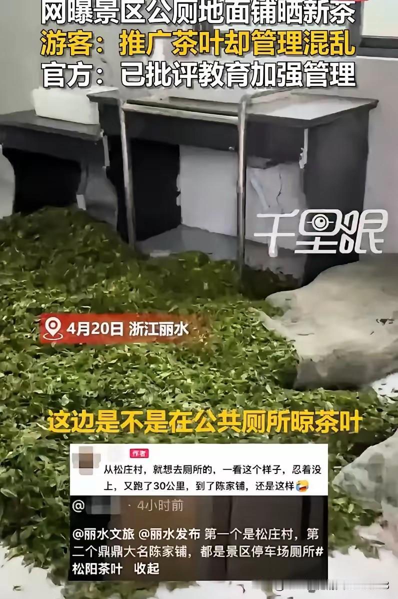 公厕变晒茶场？浙江丽水这波操作，狠狠砸了本地招牌
 这下事情闹大了！浙江丽水，一