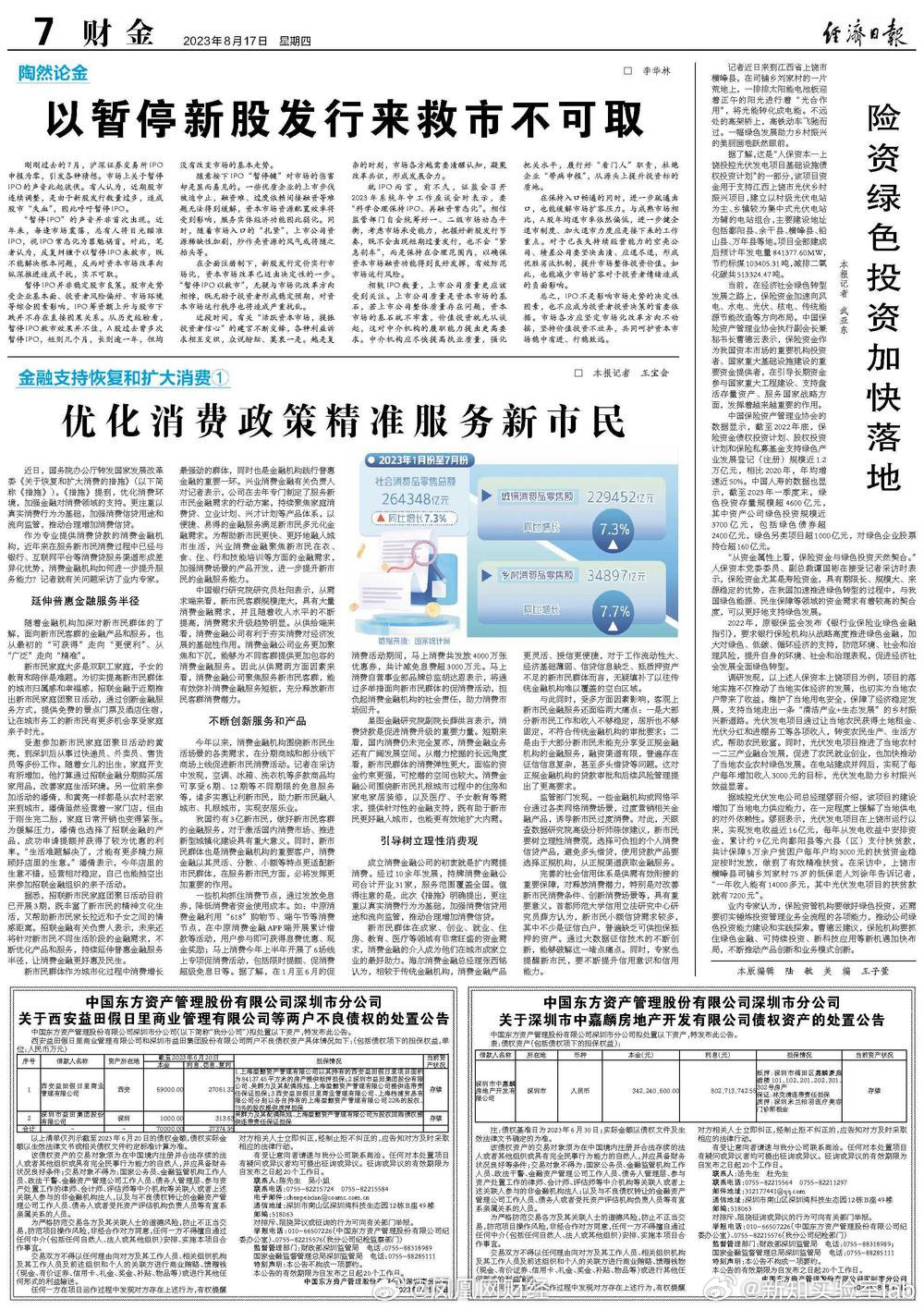 【经济日报：#以暂停新股发行来救市不可取# 】#经济日报称以暂停新股发行来救市不