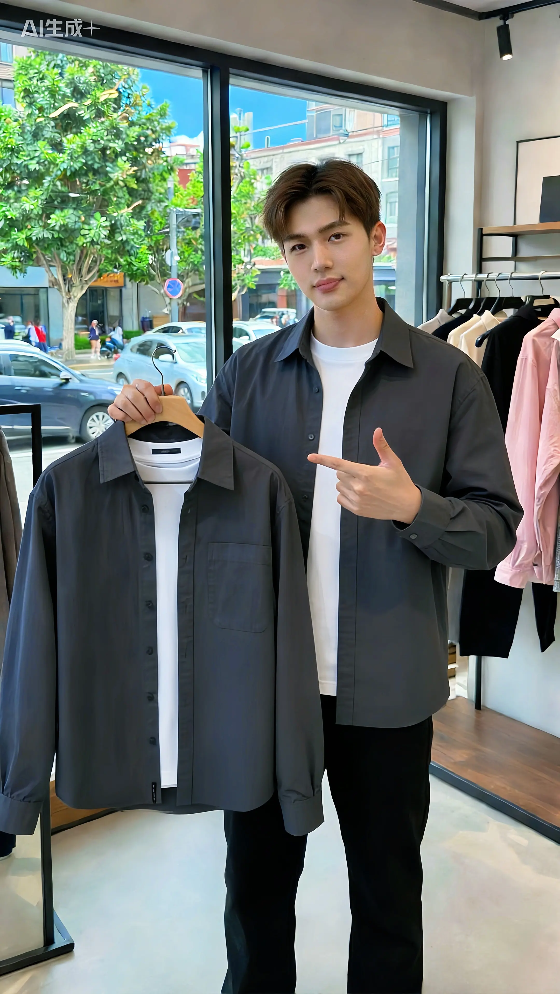 罗蒙潮牌宽松百搭休闲新款衬衣