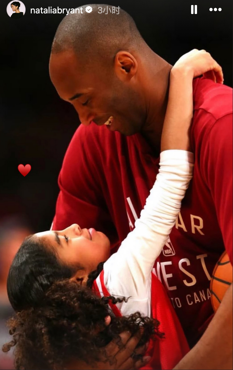 娜娜纪念爸爸和妹妹六年了科比精神仍在指引我们科比去世六周年