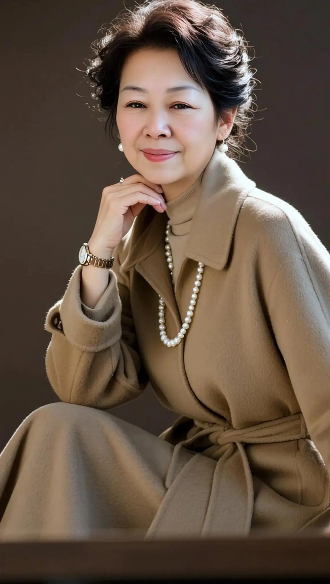 AI复古棕调写真 ai创作 中华服饰之美