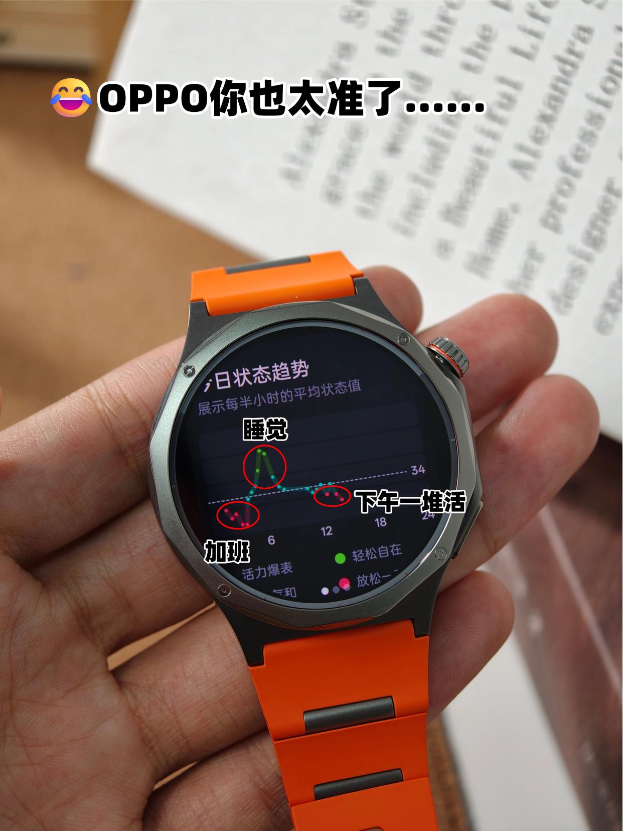 OPPO你也太细了，大家的手表也这么准吗？

晚上熬大夜加班，被OPPO Wat