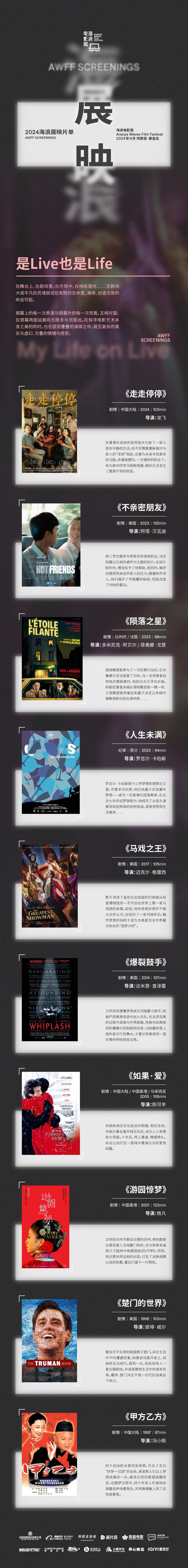 今年#海浪电影周#的片单真的爱了！今年的「是Live也是Life」单元很值得玩味