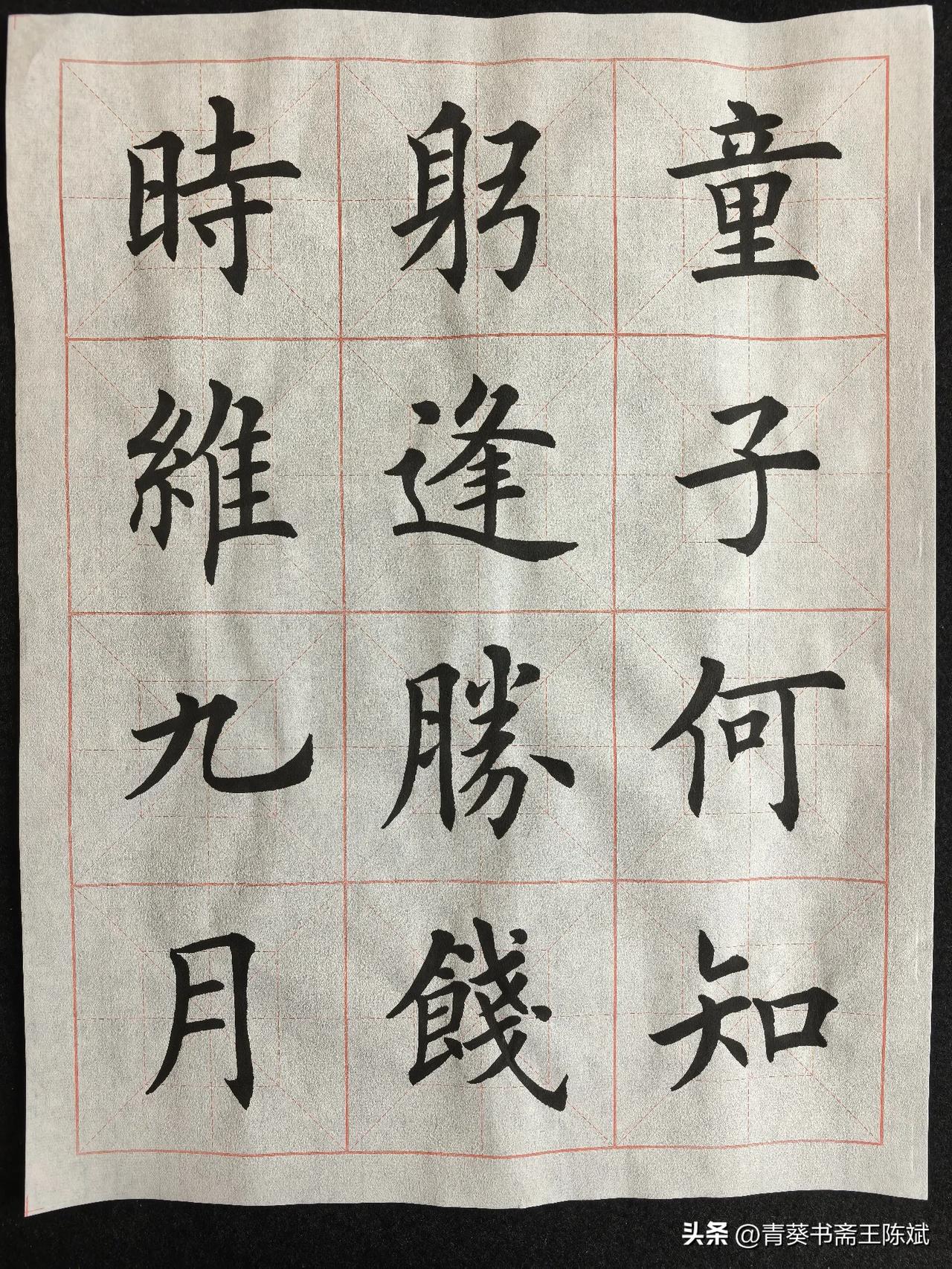 今日练字，以静心为墨，以专注为笔，于横竖撇捺间感受文字的温度与力量。一撇一捺，皆