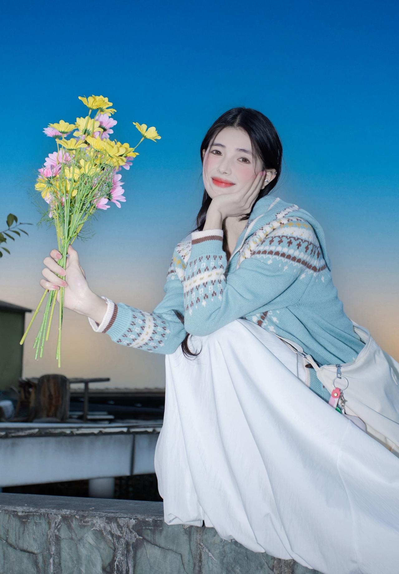 “费尔岛”的天空～毛衣穿搭